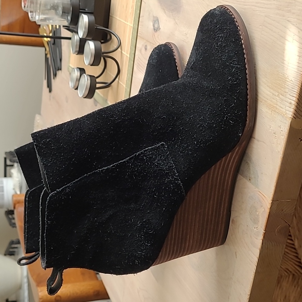 Lucky Brand Black Suede Booties